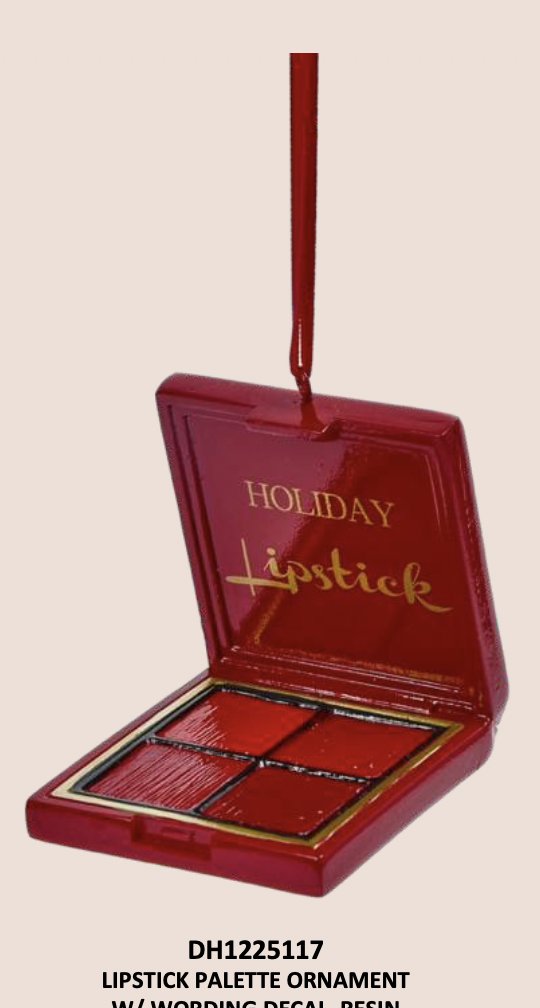 Lipstick Palette Ornament with Wording Decal