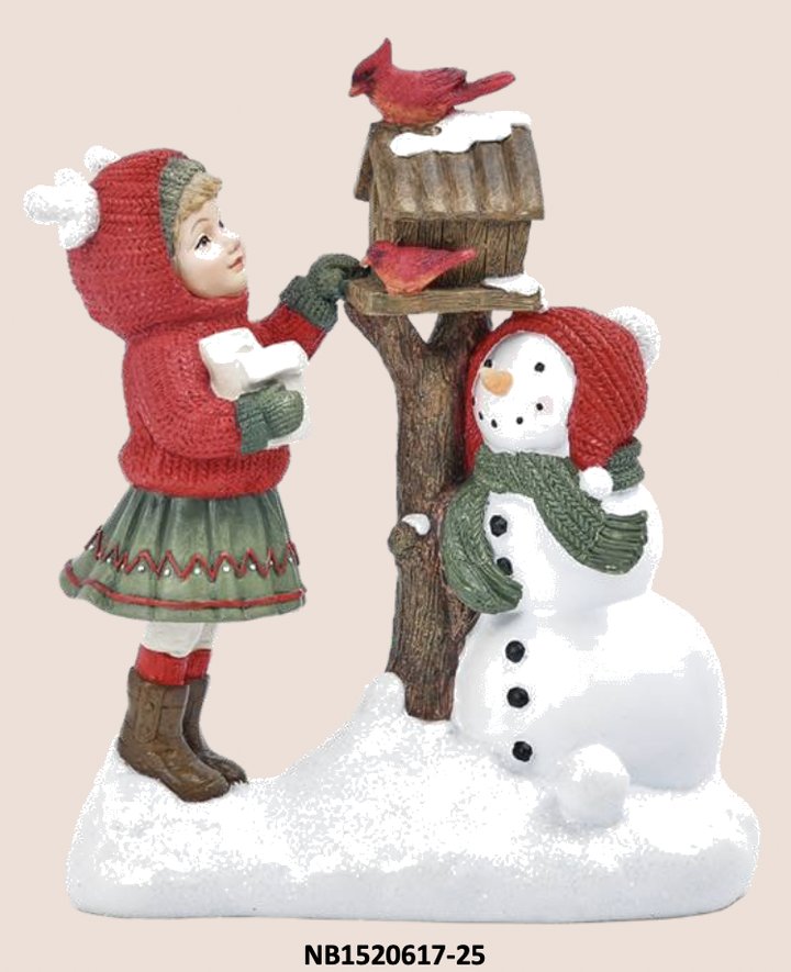 Kids With Snowman/Bird 7