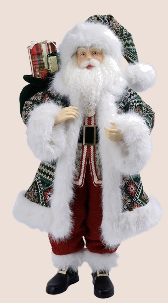 Santa, Fabric & 15