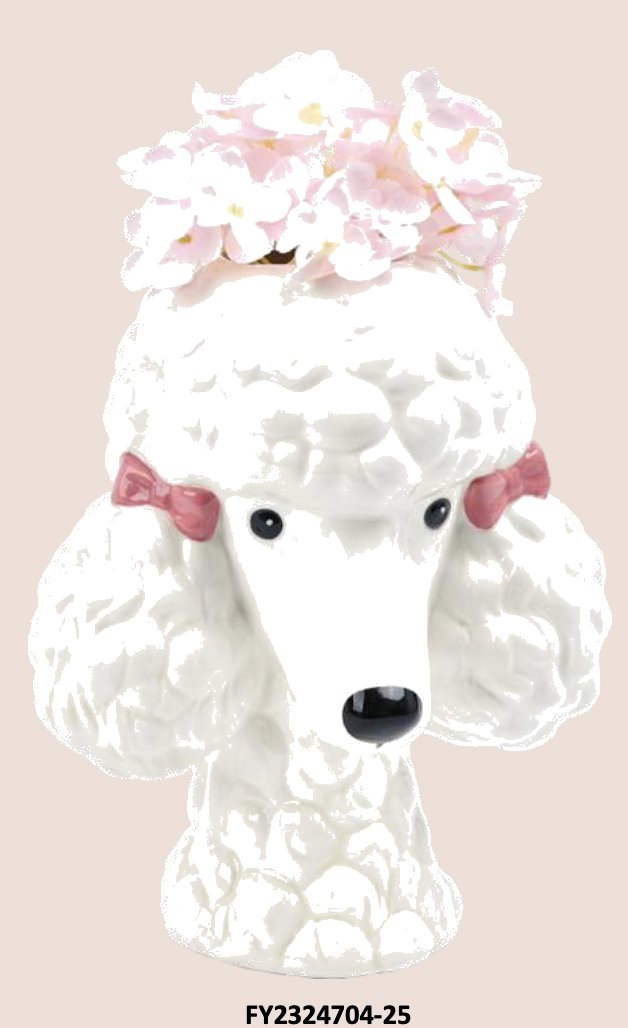 Poodle Head Vase 6