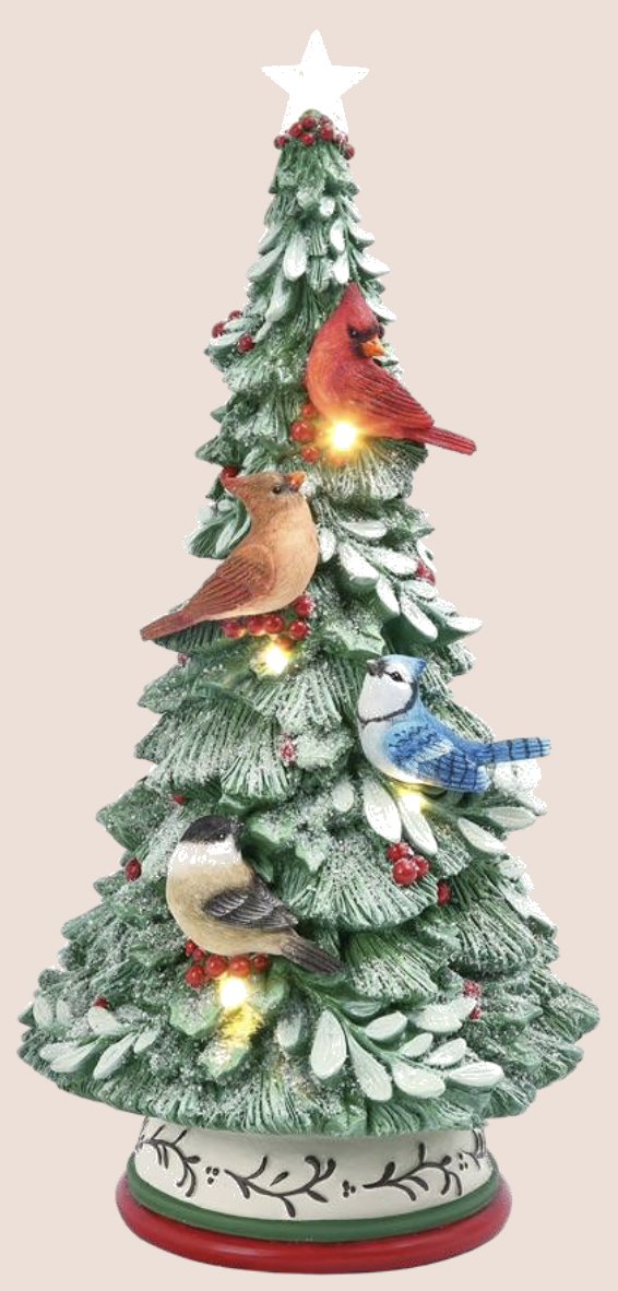 Christmas Tree with Birds & LED 7