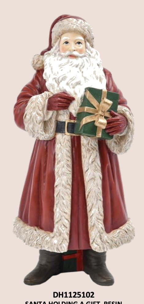 Santa Holding A Gift