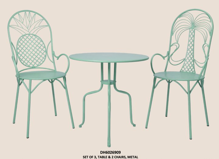 SET OF 3, TABLE & 2 CHAIRS Size for the table