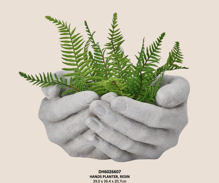 HANDS PLANTER Artificial plant is for display only