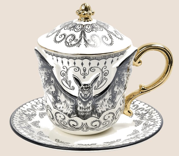 Set Of 2, Bat Cup & Saucer 5