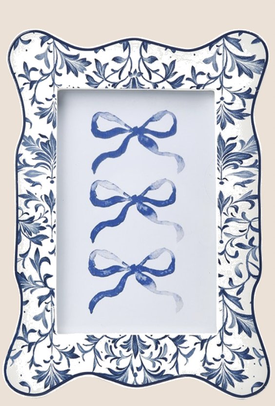 Frame with Blue Floral Decal 7