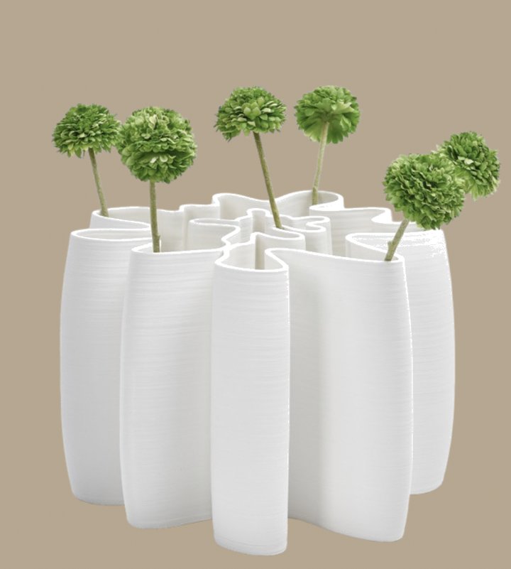Double Skin Vase, 3D Printed Porcelain 10
